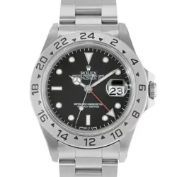 ROLEX EXPLORER II 16570 40MM BLACK INDEX STEEL OYSTER AUTOMATIC MENS WATCH 1995