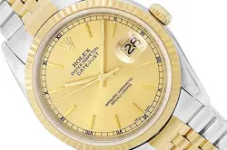 ROLEX 36MM DATEJUST 18K YELLOW GOLD AND STEEL TWO-TONE DATEJUST WATCH 16233