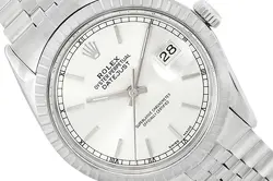 ROLEX 36MM DATEJUST STAINLESS STEEL WATCH 16030 SILVER DIAL