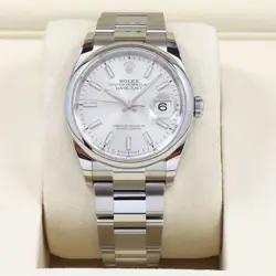 NEW 2025 ROLEX DATEJUST 126200 36MM SILVER DIAL BOX PAPERS
