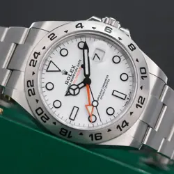 ROLEX EXPLORER II 42MM 2025 COMPLETE WHITE DIAL STAINLESS STEEL OYSTER BRACELET