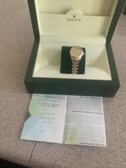 ROLEX DATEJUST 179313 GOLD & SILVER JUBILEE BRACELET WITH GOLD AND WHITE BEZEL