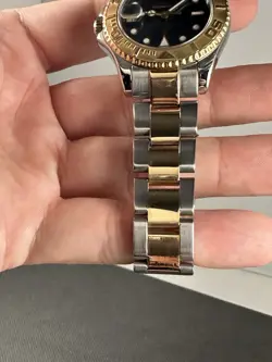 Rolex Yachtmaster 35mm 68623 Blue Dial Gold And Steel Original Papers