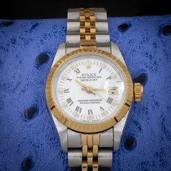 ROLEX DATEJUST 69173 WHITE ROMAN DIAL 26MM TWO TONE JUBILEE 1993 18K YELLOW GOLD