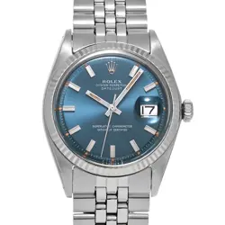 ROLEX DATEJUST FATBOY 1601 BLUE WATCH 673233