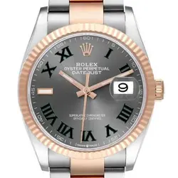 ROLEX DATEJUST 36 WIMBLEDON DIAL STEEL ROSE GOLD MENS WATCH 126231