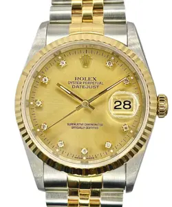 ROLEX DATEJUST 36 CHAMPAGNE GOLD DIAL 36MM REF.16233 REFERENCE 16233 #016