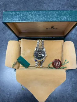 ROLEX 16233 36MM TWO-TONE BLACK DIAL, FULL SET, MINT WITH FLUTED BEZEL