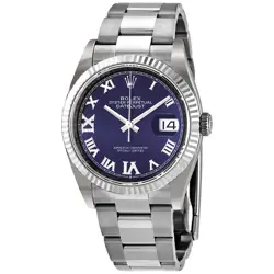 ROLEX DATEJUST 36 AUBERGINE SUNBURST AUTOMATIC LADIES WATCH 126234-0022