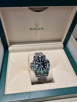 ROLEX GMT-MASTER II 126720VTNR SILVER JUBILEE BRACELET WITH BLACK AND GREEN