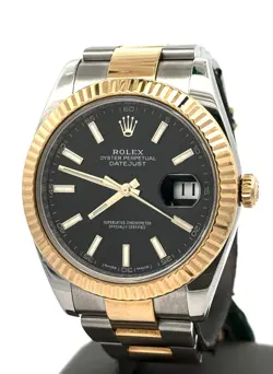 PRE-OWNED ROLEX DATEJUST 41MM 2 TONE 18K YELLOW GOLD WATCH 126333, S107788