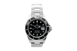ROLEX 16610T SUBMARINER BLACK DIAL AND BLACK BEZEL TRITIUM DIAL WATCH