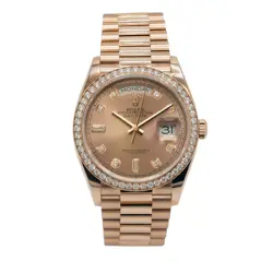 ROLEX 128345RBR DAY-DATE 36MM ALL FACTORY DIAMOND DIAL AND BEZEL WATCH