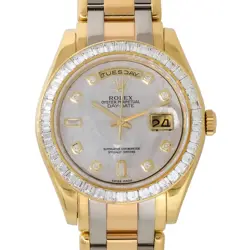 ROLEX 18958BR DAY-DATE 18K TRIDOR METEORITE DIAL MASTERPIECE WATCH