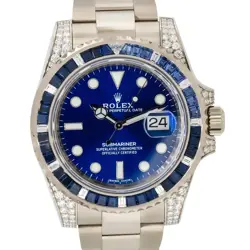 ROLEX 116659SABR SUBMARINER 18K SAPPHIRE & DIAMOND WATCH