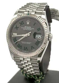 PRE-OWNED ROLEX DATEJUST 36MM - 126234 - 36MM - GOLD FLUTED BEZEL, S15678