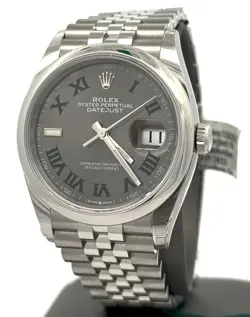 PRE-OWNED ROLEX DATEJUST 36MM SS WATCH 126200 SMOOTH BEZEL, S15809
