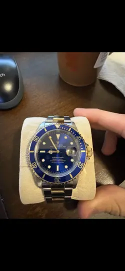 ROLEX SUBMARINER DATE 16613LB BLUESY 40MM TWO-TONE BLUE DIAL  AUTHENTIC