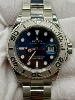 ROLEX YACHT-MASTER 16622 W/ OEM 116622 BLUE DIAL. CHECKED AND CLEAN SERIAL!