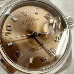 ROLEX Oyster Perpetual Date 79160 Automatic Pink Dial Bracelet Women's Watch