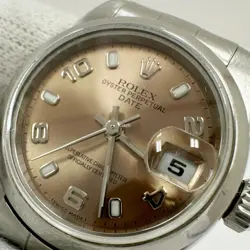 ROLEX Oyster Perpetual Date 79160 Automatic Pink Dial Bracelet Women's Watch
