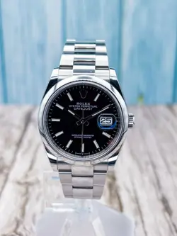ROLEX DATEJUST 36 MM BLACK DIAL OYSTER STEEL- ROLEX 126200 YEAR 2021