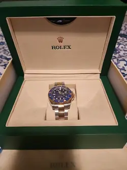 ROLEX SUBMARINER DATE GOLD & STEEL BLUE DIAL 41MM UNWORN