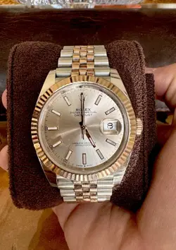ROLEX DATEJUST 126331 41MM ROSEGOLD JUBILEE SUNDUST DIAL