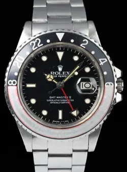 ROLEX GMT MASTER II 16760 'FAT LADY' SPIDER DIAL 40MM 1984 | MK1 NO DATE
