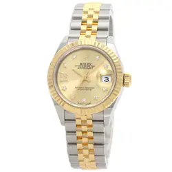 ROLEX DATEJUST 9P STAR DIAMOND WATCHES 279173G STAINLESS STEEL/SSXK18YG LADIES
