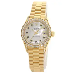 ROLEX DATEJUST 10P SAPPHIRE WATCHES 69158NGS K18 YELLOW GOLD/18K YELLOW GOLD...