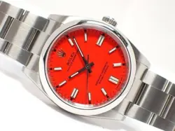 ROLEX OYSTER PERPETUAL 36 CORAL RED 126000 '20 MENS126000
