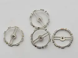FOUR ROLEX 10 1/2 HUNTER  BALANCE INCOMPLETED FOR PARTS.