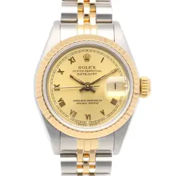 ROLEX DATEJUST WATCHES 69173 STAINLESS STEEL K18 YELLOW GOLD NO. 98 USED