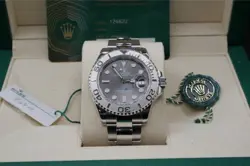 ROLEX YACHT-MASTER 40MM 126622 RHODIUM DIAL PLATINUM WATCH BOX + PAPERS 2021