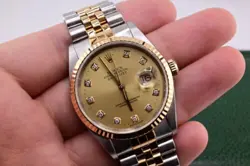 Super Gorgeous 16233 Rolex Datejust Diamond Dial Complete Full Set Box & Papers