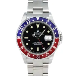 ROLEX 16700 GMT MASTER BLACK RED BLUE PEPSI #KN098