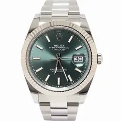 ROLEX DATEJUST 41MM GREEN DIAL WATCH 126334