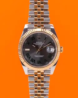 ROLEX DATEJUST 41MM 126333 TWO TONE YELLOW GOLD WIMBLEDON DIAL FLUTED JUBILEE 20