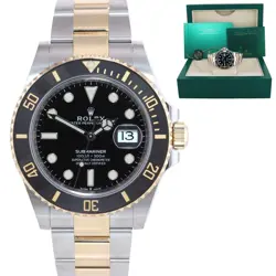 2023 ROLEX SUBMARINER 41MM CERAMIC BLACK 126613LN TWO TONE YELLOW GOLD STEEL