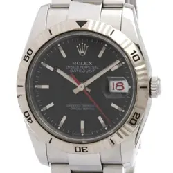 ROLEX DATEJUST TURN-O-GRAPH 18K WHITE GOLD STEEL AUTOMATIC WATCH 1... BF584501