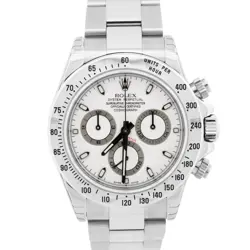 NOS STICKERED PAPERS ROLEX DAYTONA COSMOGRAPH WHITE STAINLESS 40MM 116520 BOX