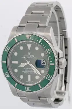 PAPERS Rolex Submariner Date HULK Green Stainless Steel RSC 40mm 116610 LV BOX