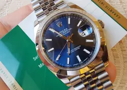 ROLEX DATEJUST 41 WATCH 126300 JUBILEE BRACELET BLUE DIAL STEEL CASE CARD TAG