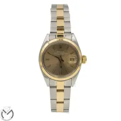ROLEX OYSTER PERPETUAL DATE LADY 6916 CAL 2030 STEEL GOLD WOMEN'S AUT...