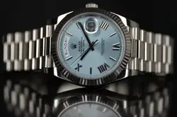 ROLEX DAY-DATE 40 228236 ICE BLUE ROMAN DIAL 2022 MINT CONDITION