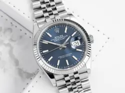 ROLEX DATEJUST 36MM 126234 BLUE STICK DIAL JUBILEE BRACELET WHITE GOLD BEZEL