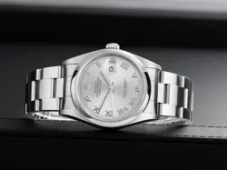 ROLEX DATEJUST 16200 SILVER OYSTER BRACELET WITH SILVER BEZEL ORIGINAL PAPERS