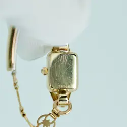 (9ct Gold) Vintage Rolex Lady Art Deco Watch 13mm Antique Beautiful Bracelet