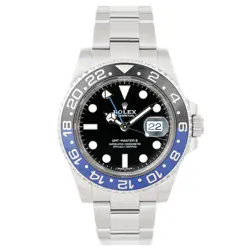 ROLEX GMT-MASTER II BATMAN STAINLESS STEEL BLACK DIAL OYSTER 40MM 116710BLNR FUL